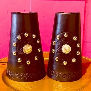 Western Honor: Indian Head Nickel Genuine Leather Cuffs